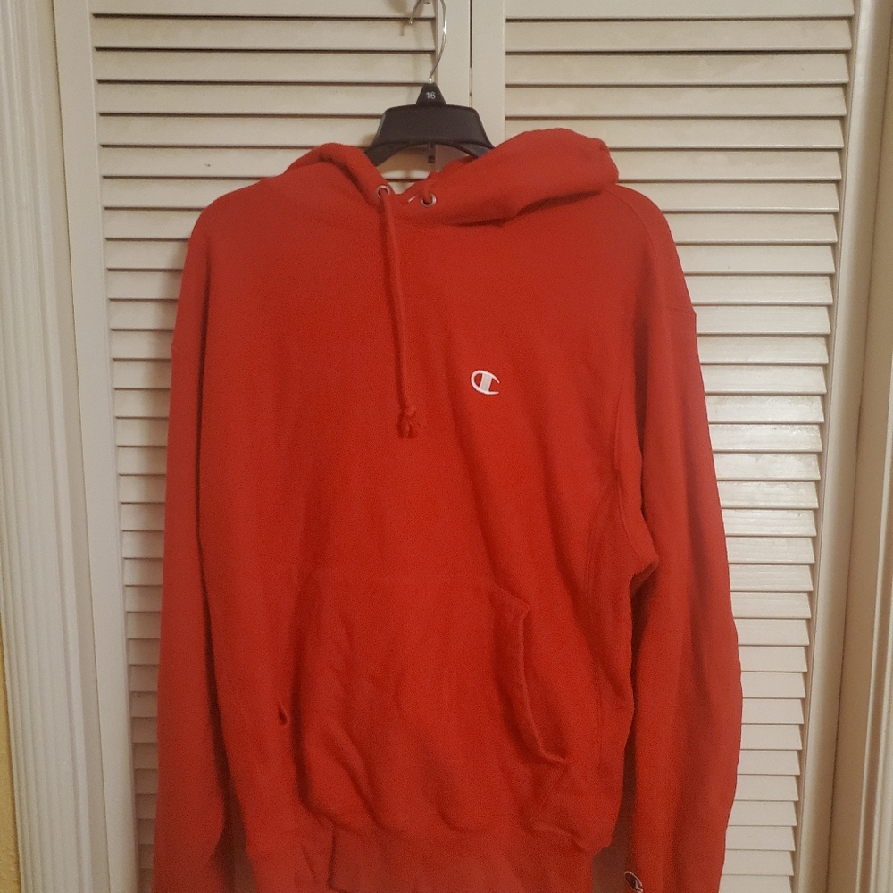 Red Champion Hoodie, Medium